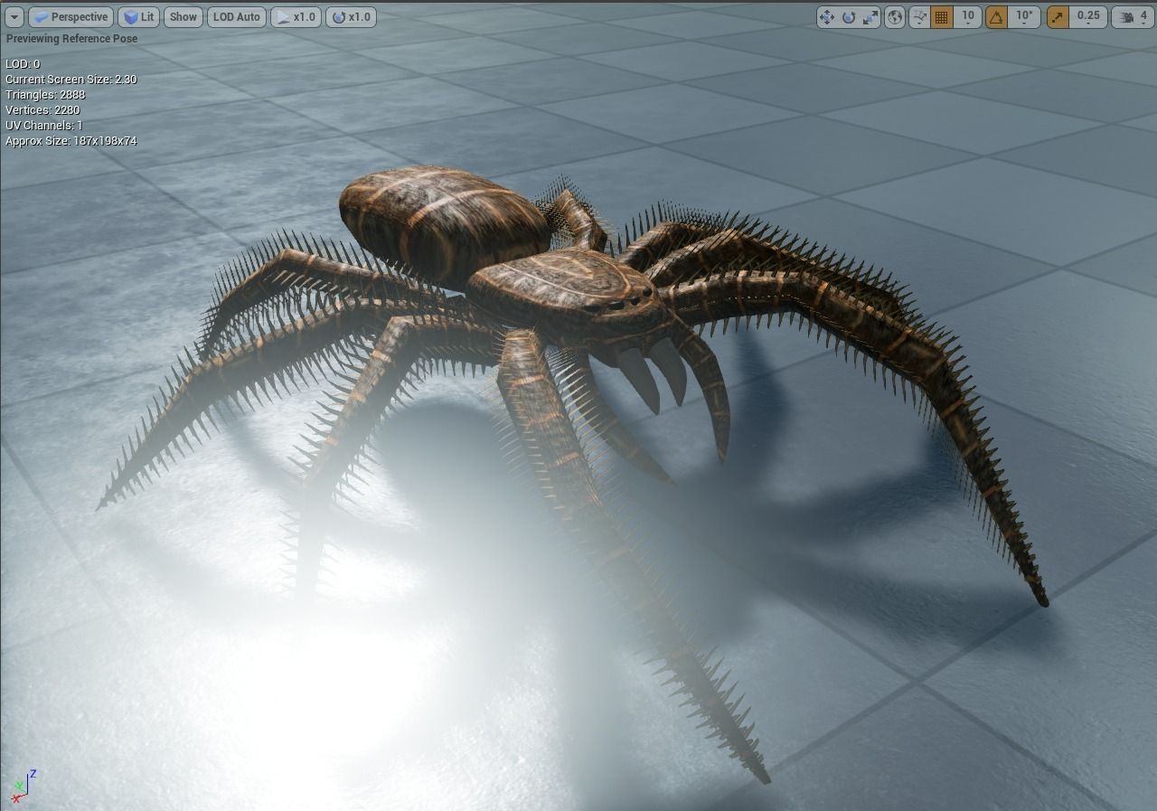 Spider Rigged and Game Ready Low-poly 3D model_13