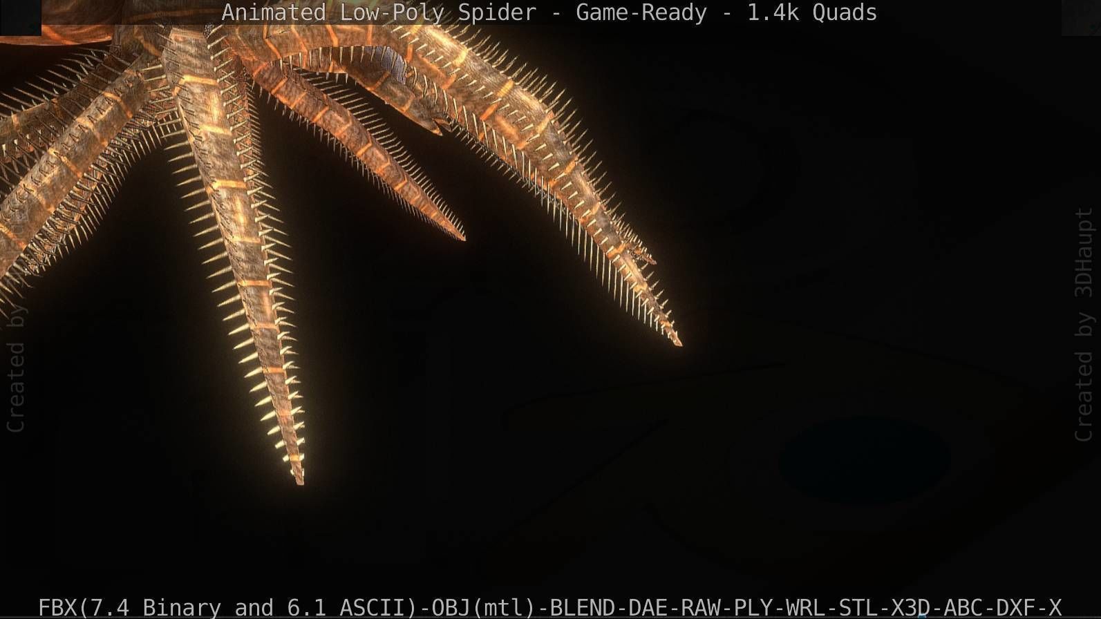 Spider Rigged and Game Ready Low-poly 3D model_90