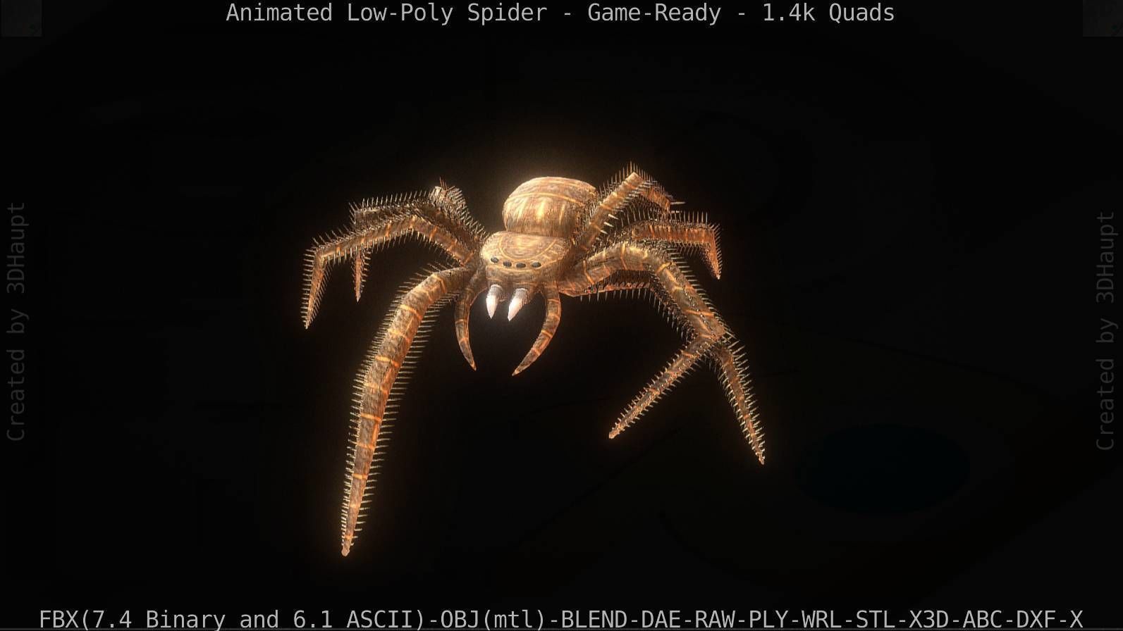 Spider Rigged and Game Ready Low-poly 3D model_64