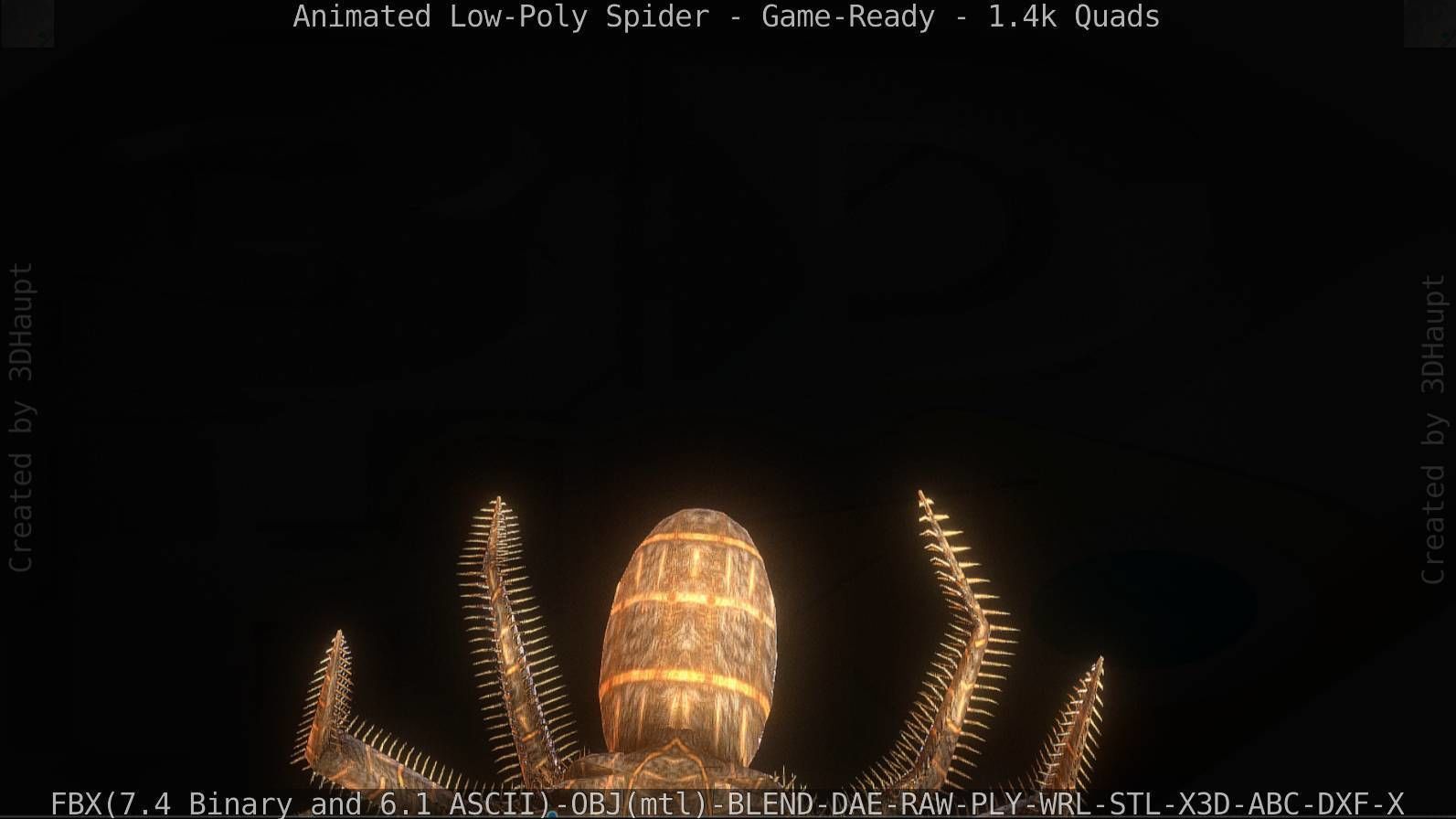 Spider Rigged and Game Ready Low-poly 3D model_79