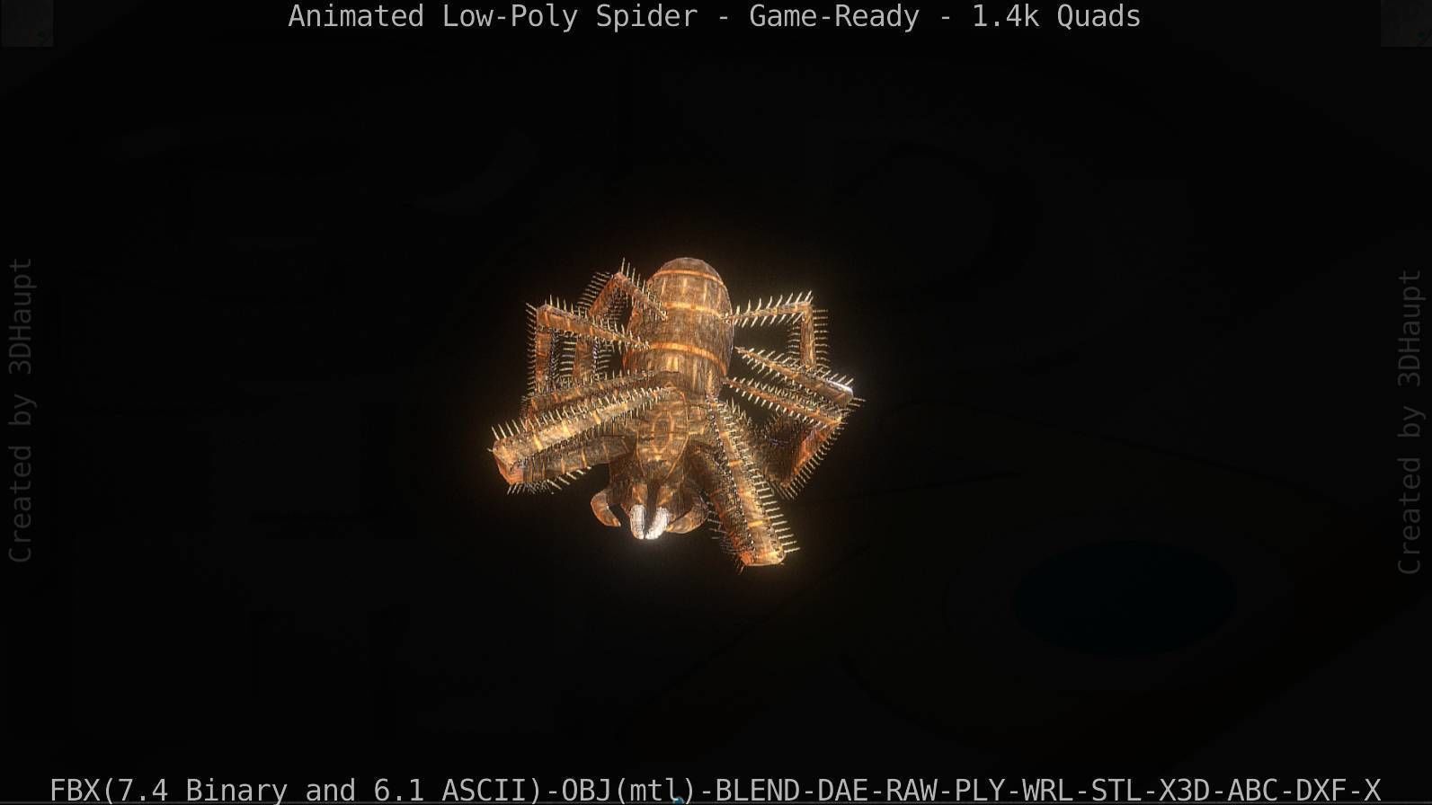Spider Rigged and Game Ready Low-poly 3D model_81