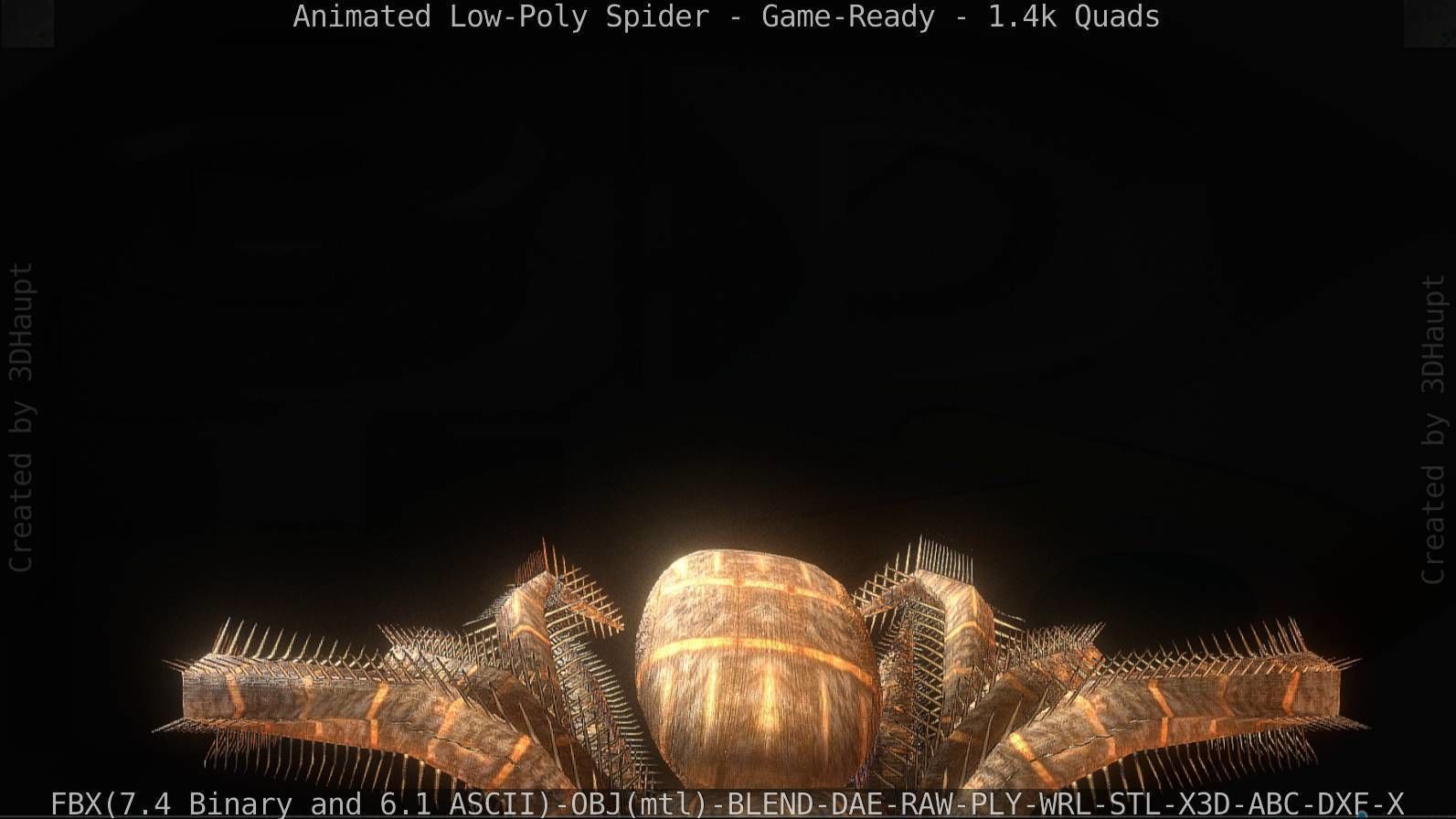 Spider Rigged and Game Ready Low-poly 3D model_103