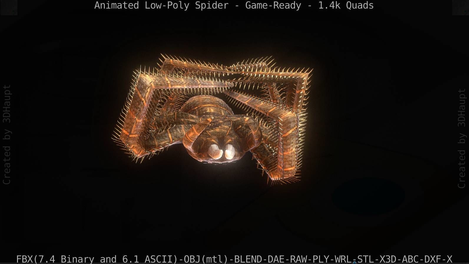 Spider Rigged and Game Ready Low-poly 3D model_86