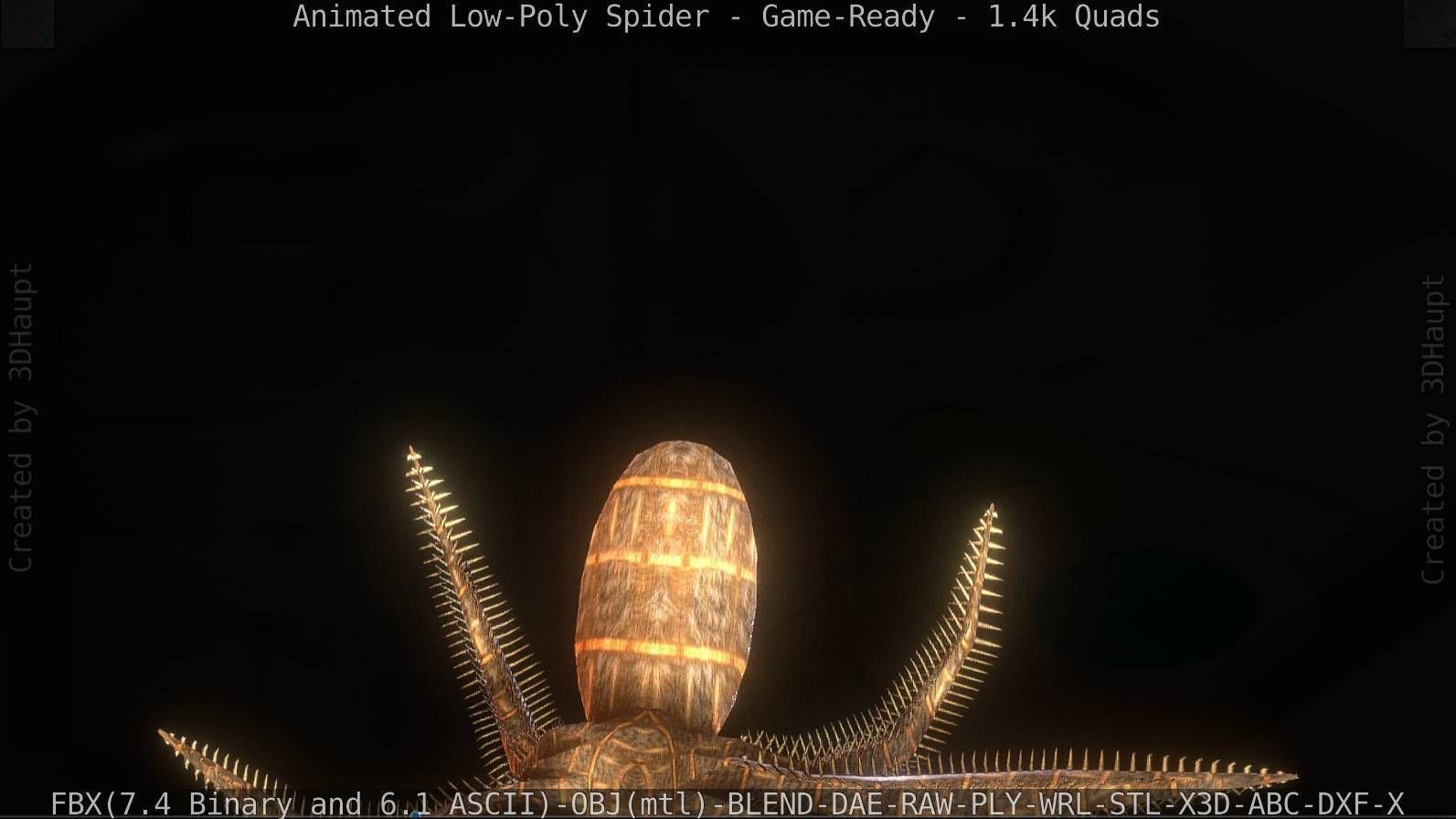 Spider Rigged and Game Ready Low-poly 3D model_82