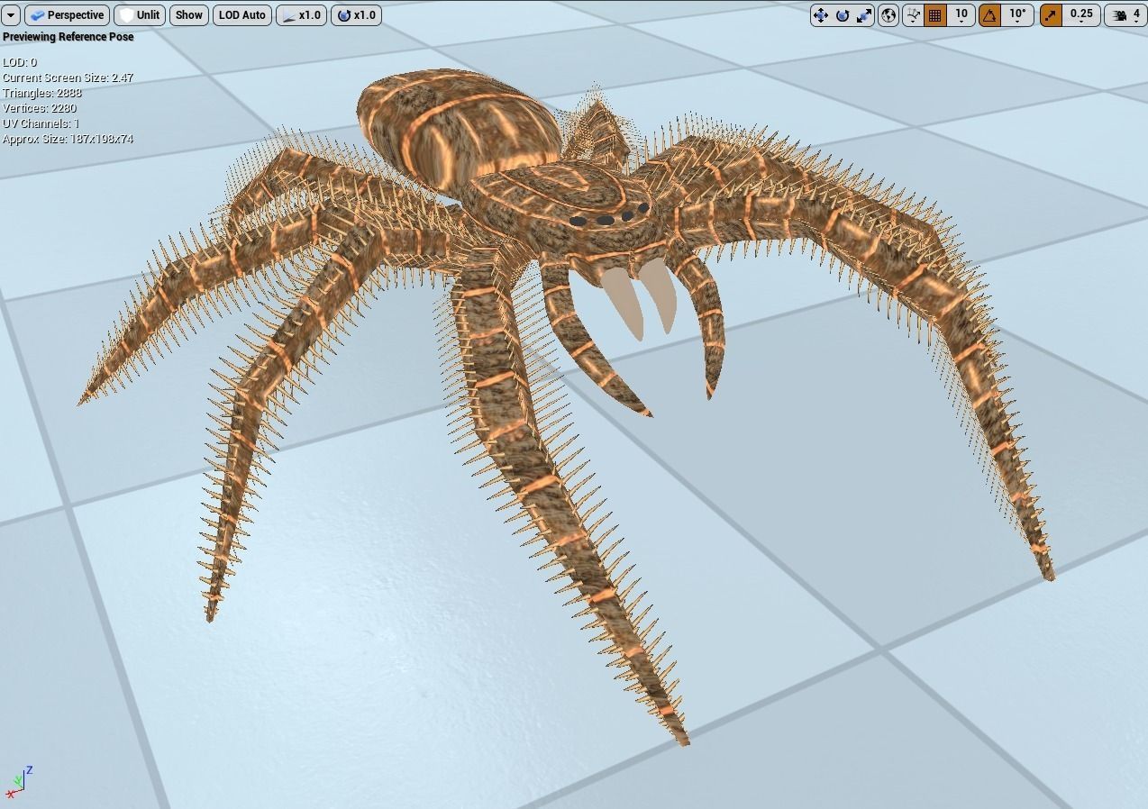 Spider Rigged and Game Ready Low-poly 3D model_9
