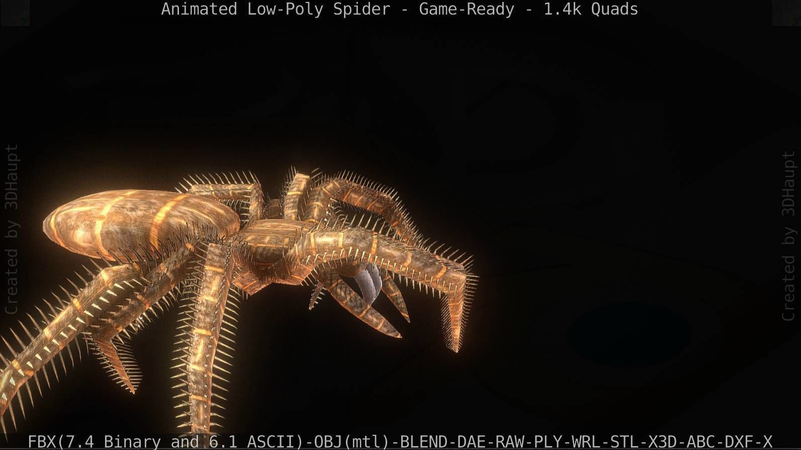 Spider Rigged and Game Ready Low-poly 3D model_94