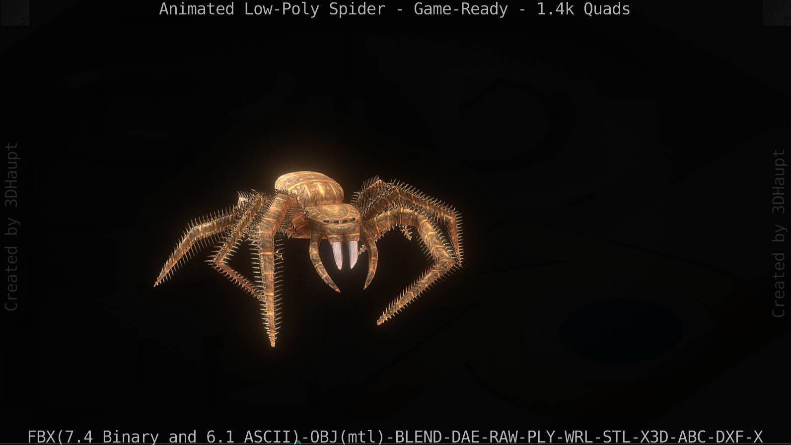 Spider Rigged and Game Ready Low-poly 3D model_95
