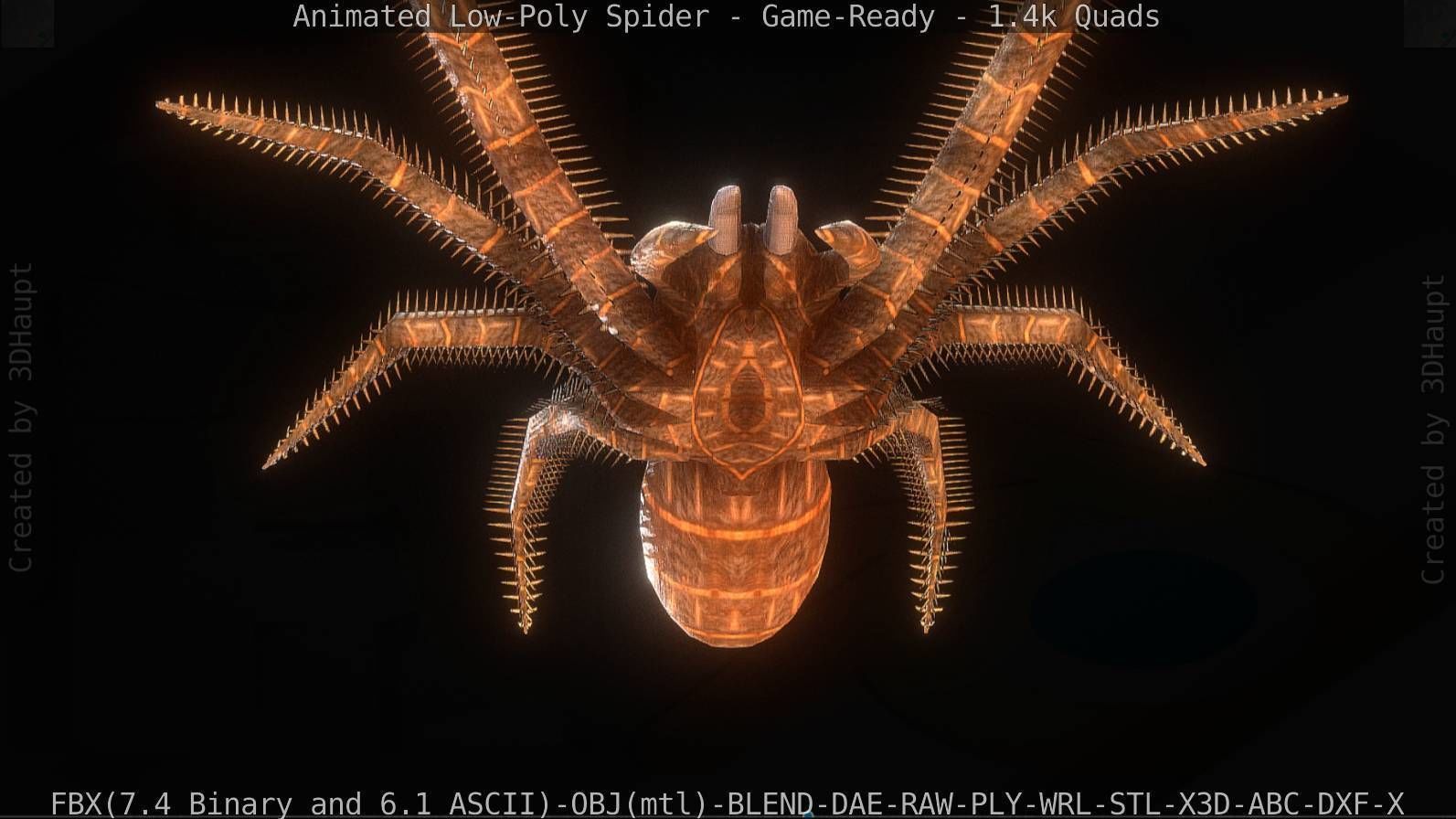 Spider Rigged and Game Ready Low-poly 3D model_71