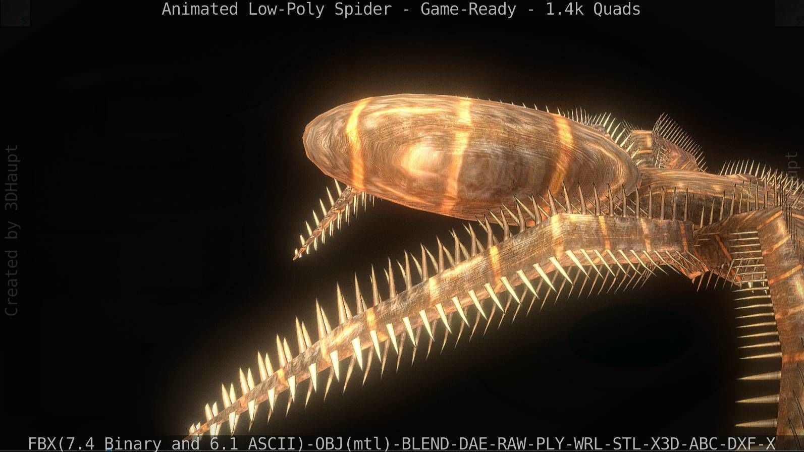 Spider Rigged and Game Ready Low-poly 3D model_97