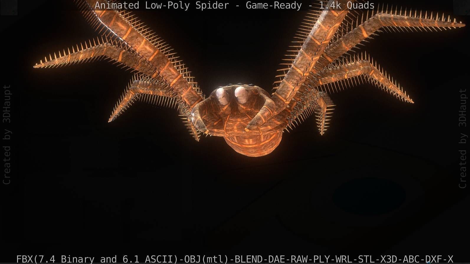 Spider Rigged and Game Ready Low-poly 3D model_75