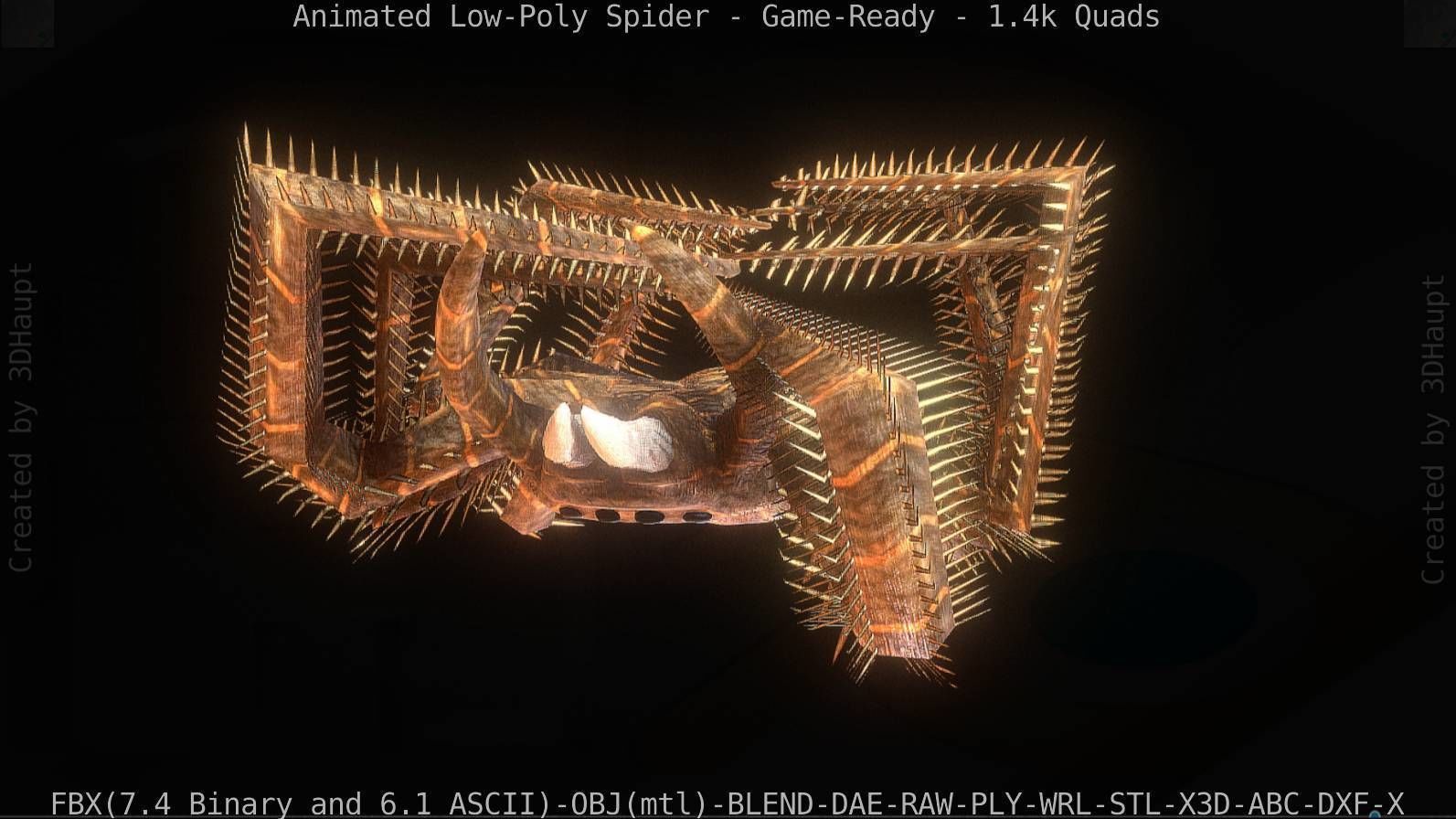 Spider Rigged and Game Ready Low-poly 3D model_88