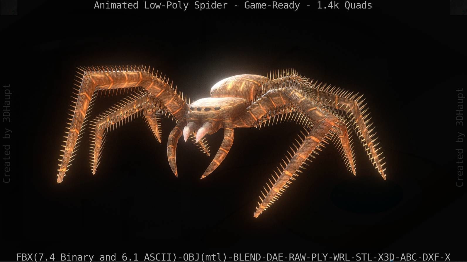 Spider Rigged and Game Ready Low-poly 3D model_59