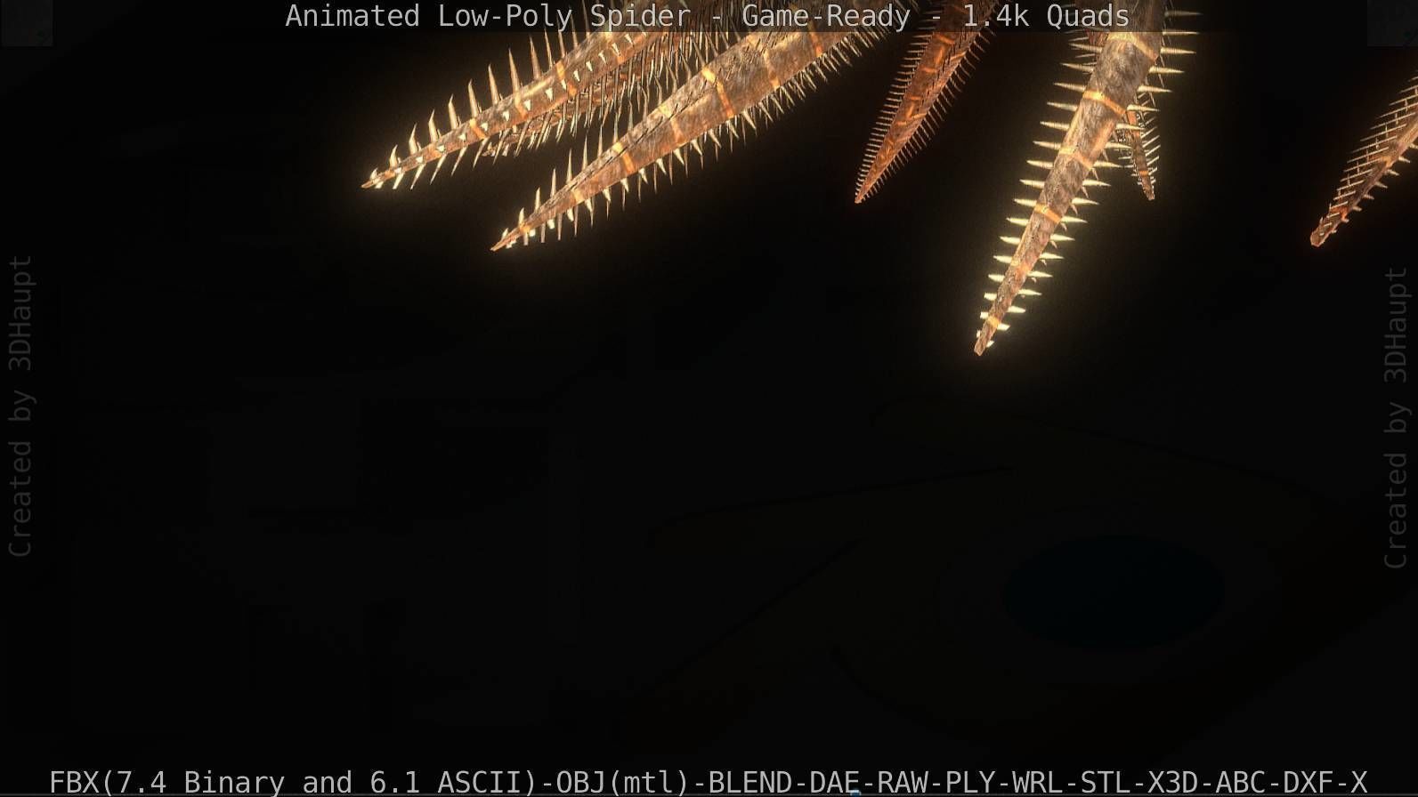 Spider Rigged and Game Ready Low-poly 3D model_92