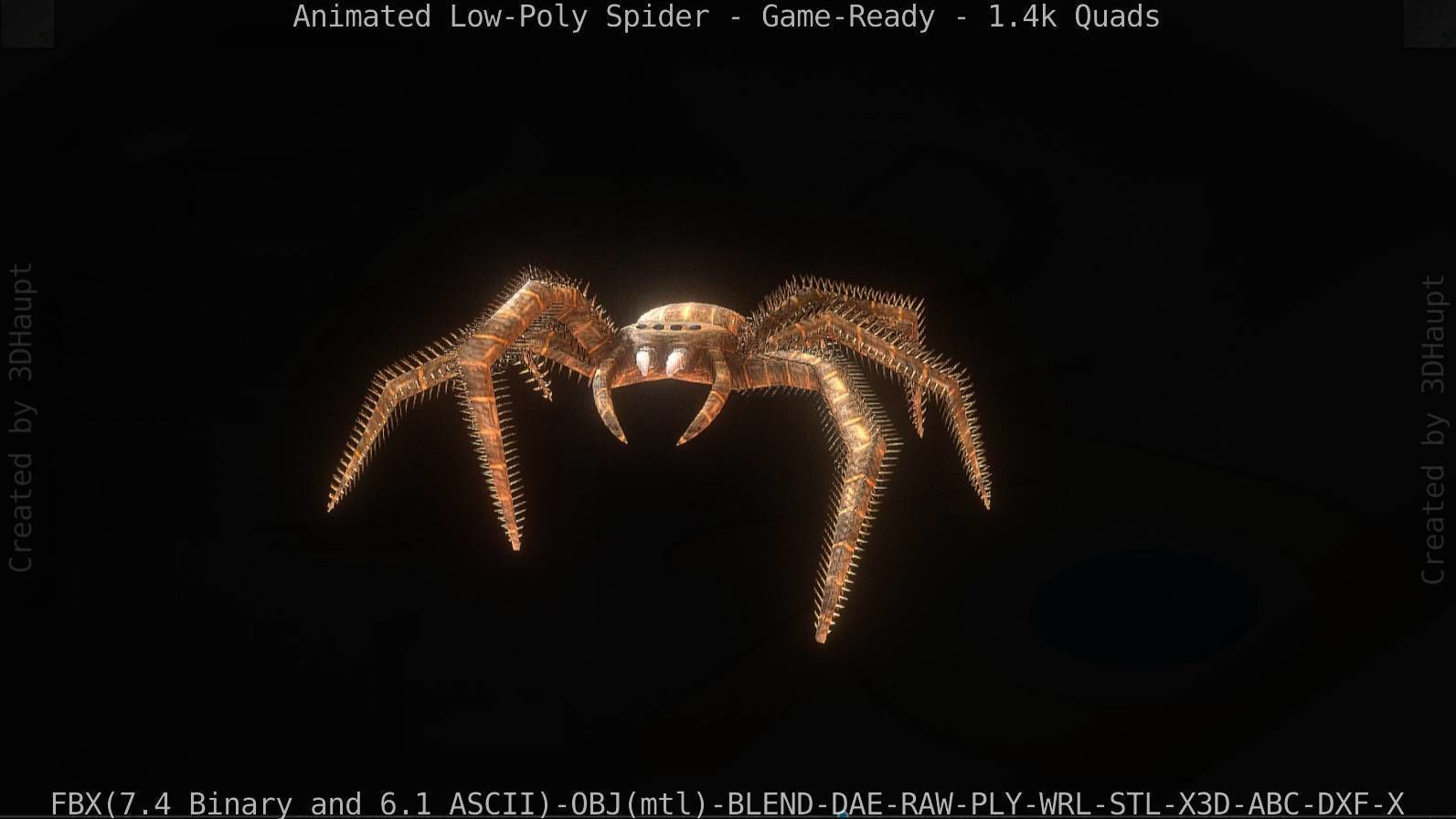 Spider Rigged and Game Ready Low-poly 3D model_63
