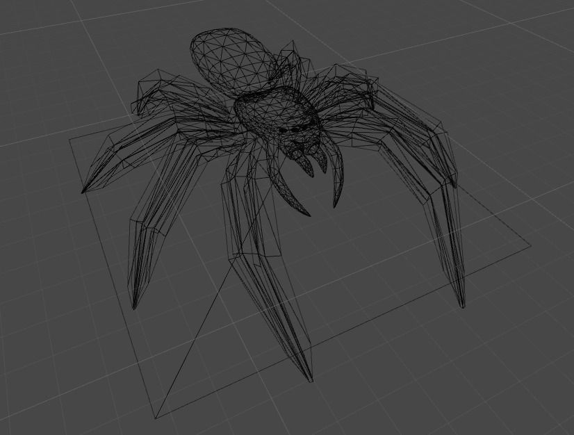 Spider Rigged and Game Ready Low-poly 3D model_10