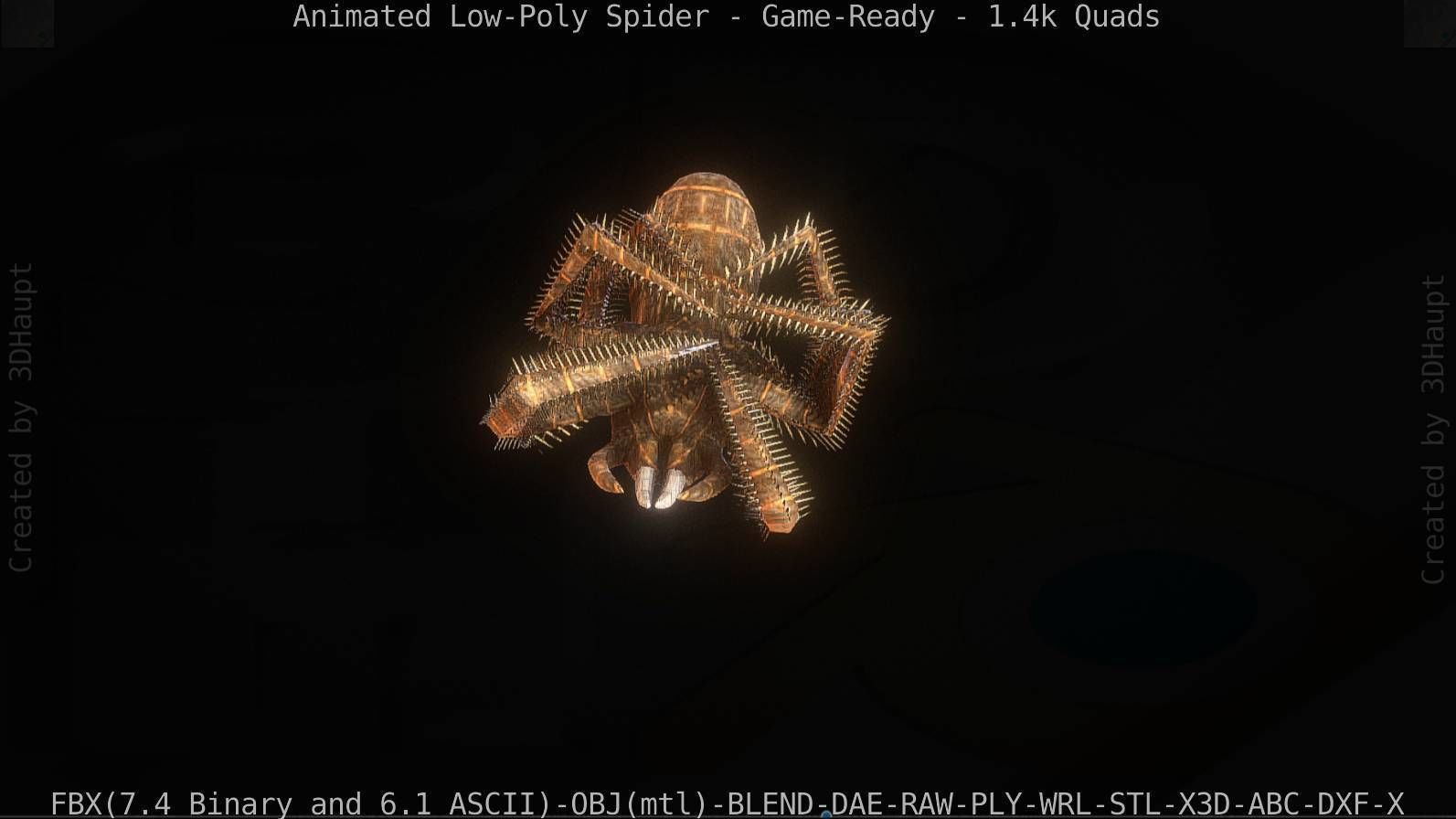 Spider Rigged and Game Ready Low-poly 3D model_83