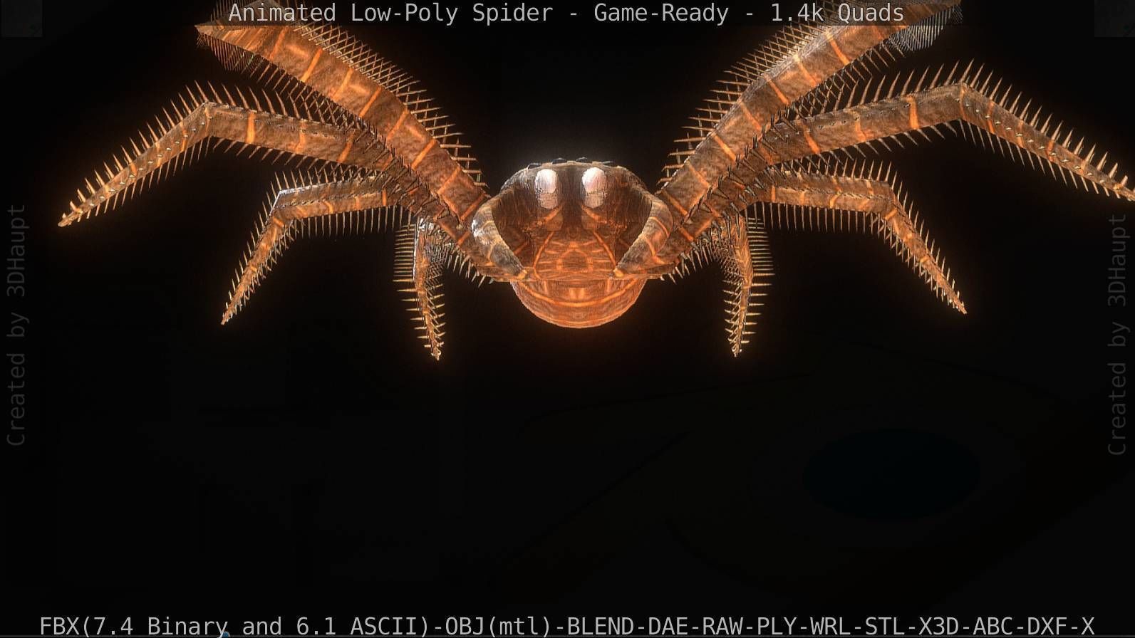 Spider Rigged and Game Ready Low-poly 3D model_72
