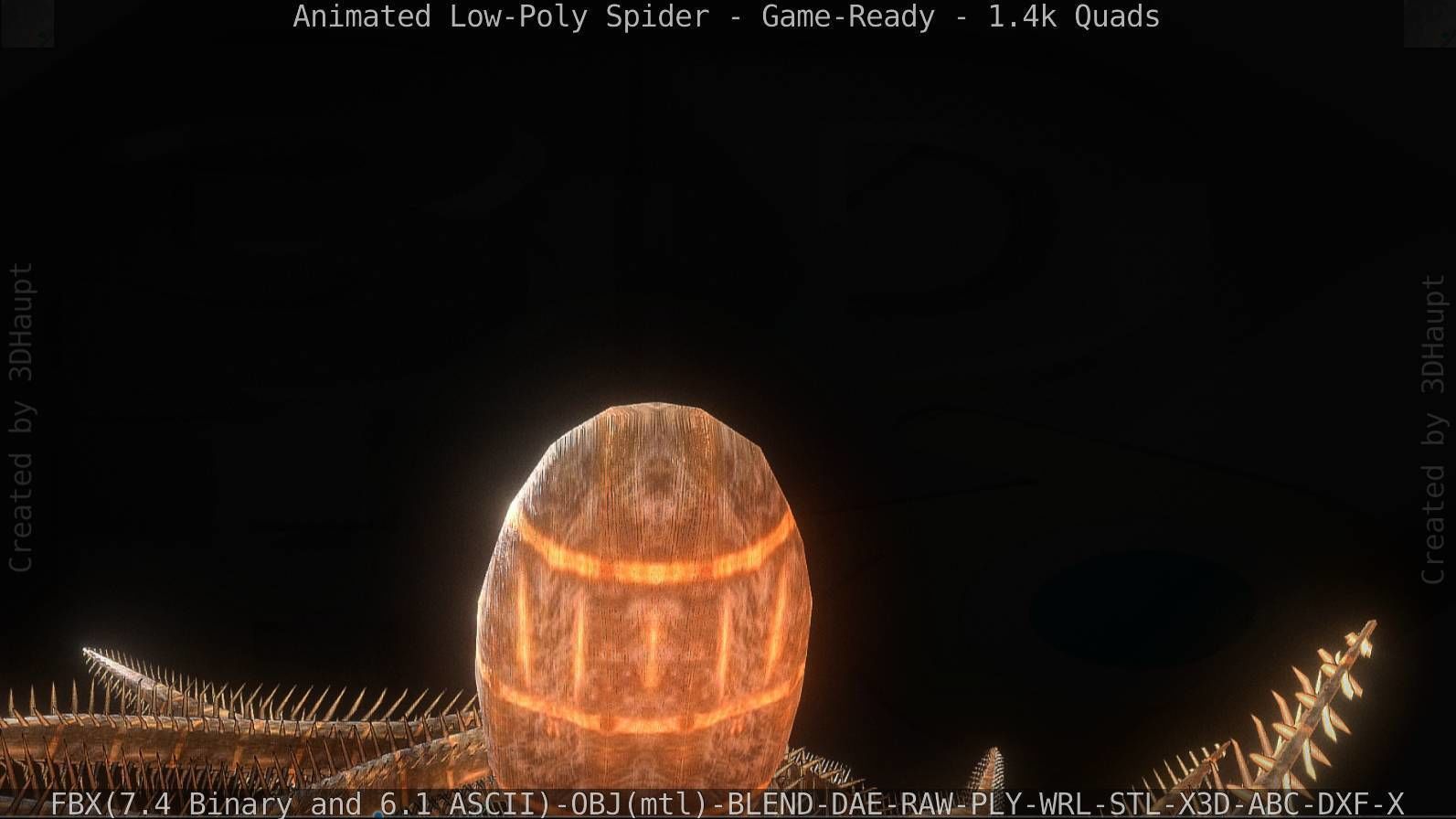 Spider Rigged and Game Ready Low-poly 3D model_21