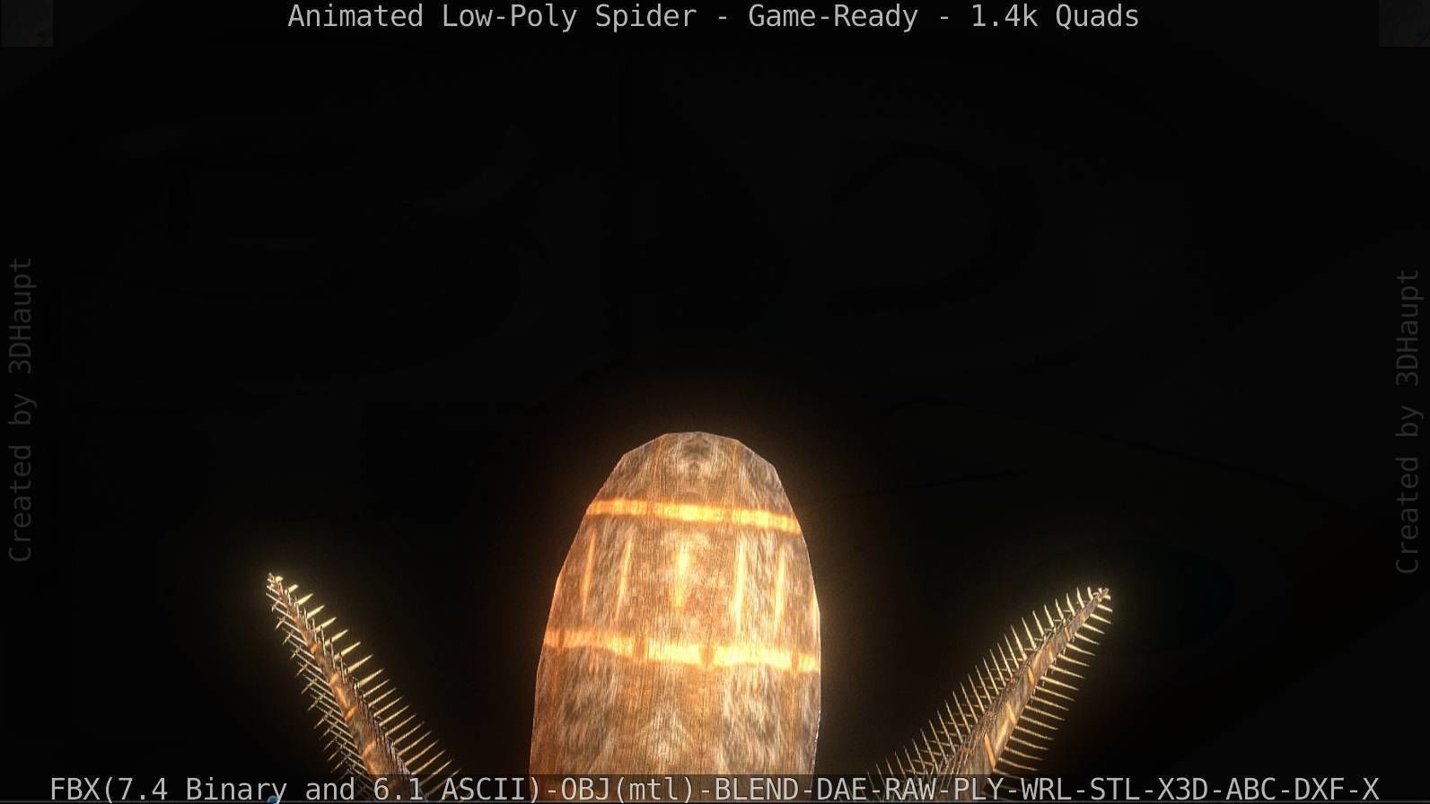 Spider Rigged and Game Ready Low-poly 3D model_80