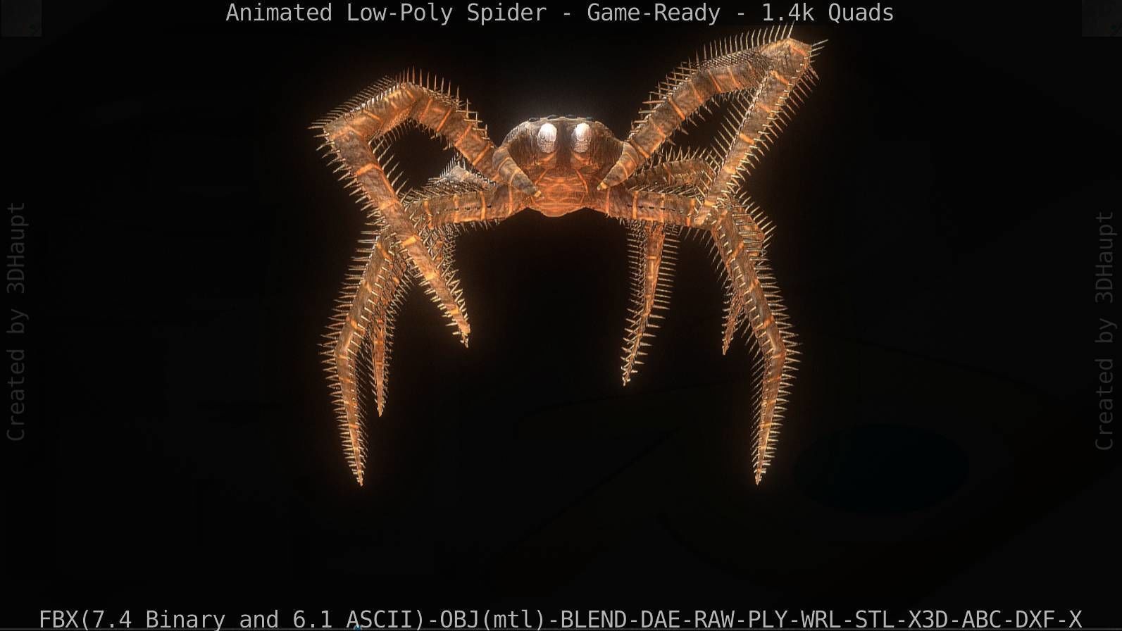 Spider Rigged and Game Ready Low-poly 3D model_105