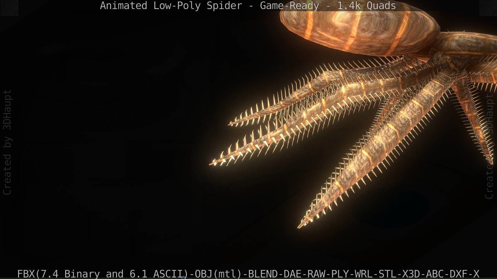 Spider Rigged and Game Ready Low-poly 3D model_91