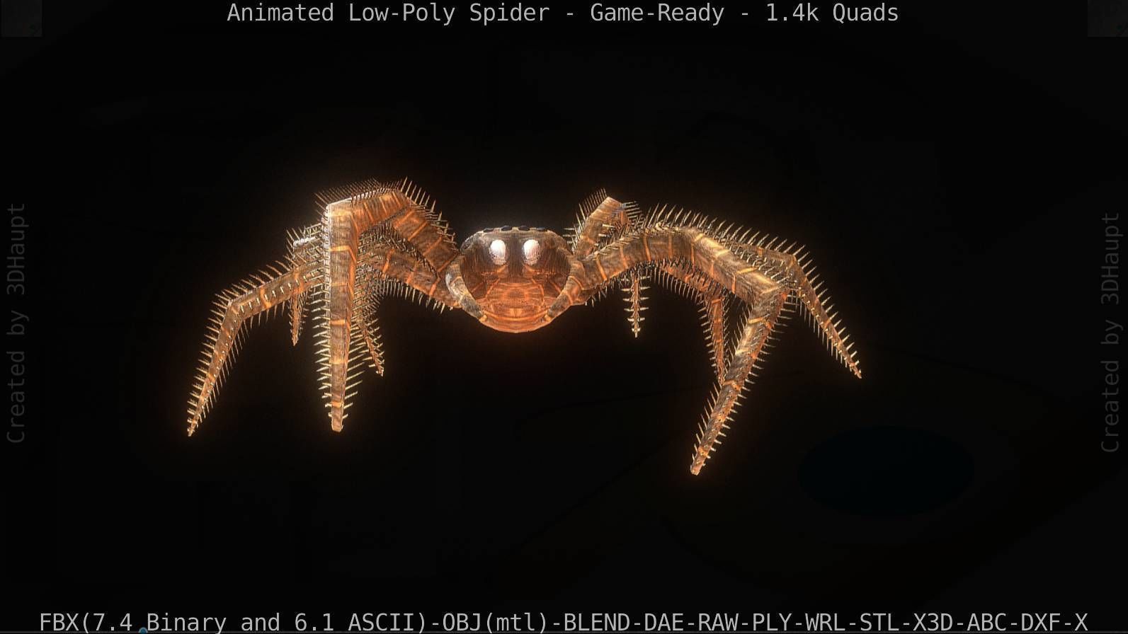 Spider Rigged and Game Ready Low-poly 3D model_61