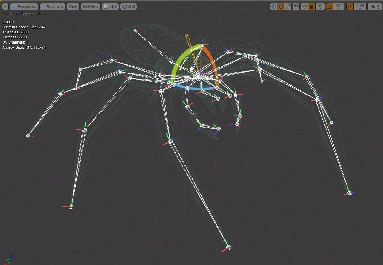 Spider Rigged and Game Ready Low-poly 3D model_3