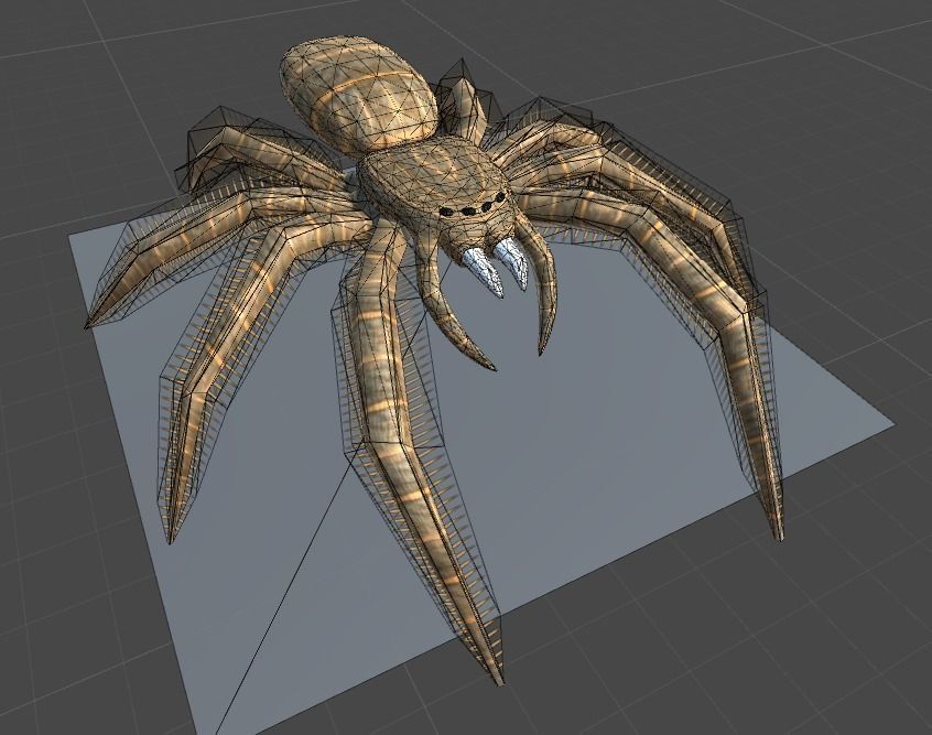 Spider Rigged and Game Ready Low-poly 3D model_15