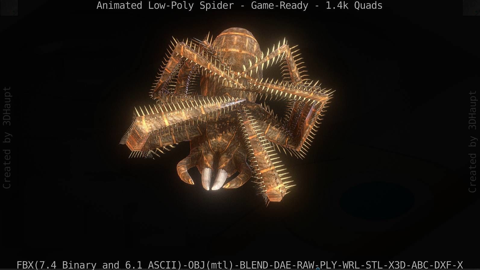 Spider Rigged and Game Ready Low-poly 3D model_85