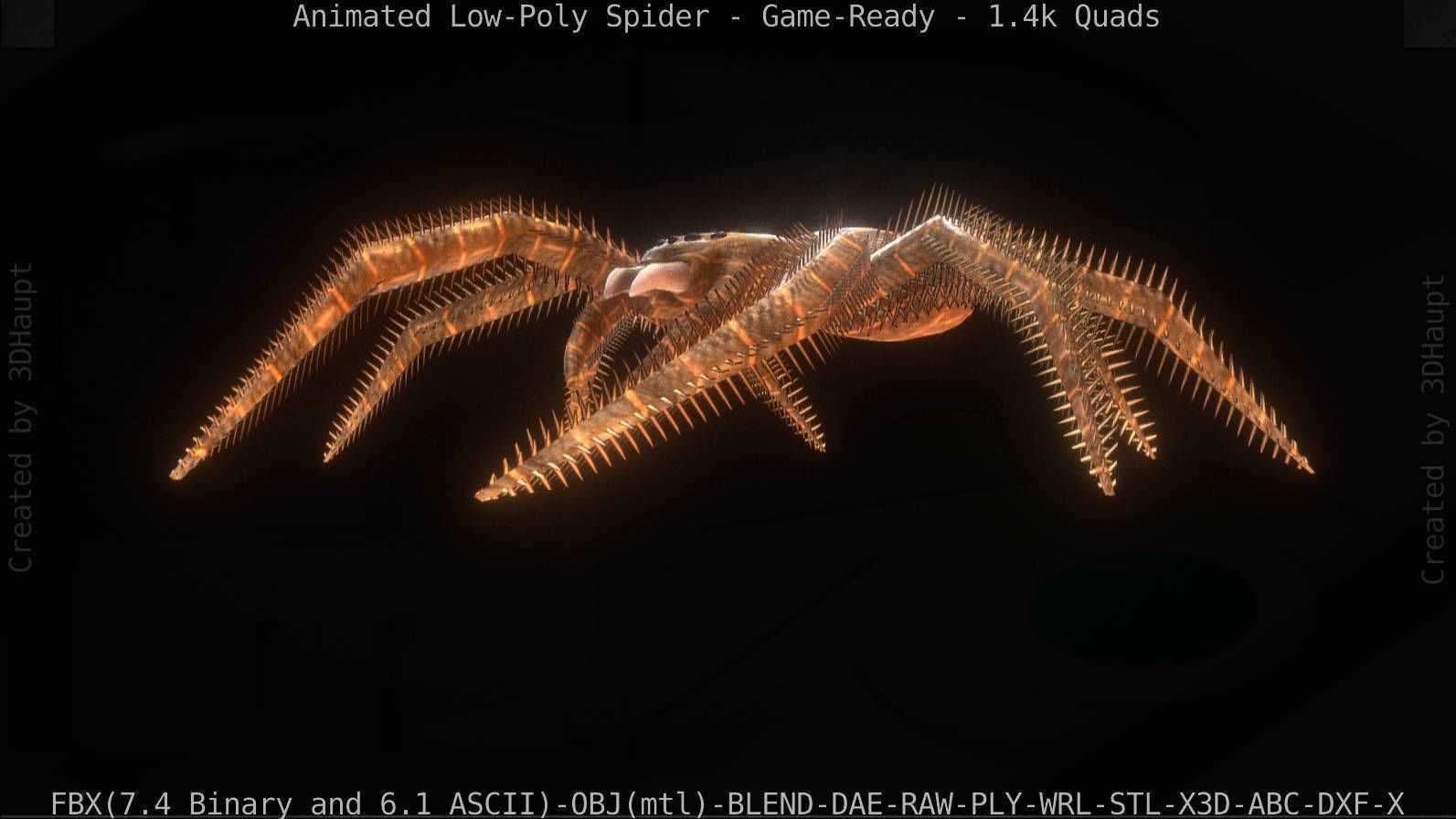 Spider Rigged and Game Ready Low-poly 3D model_107