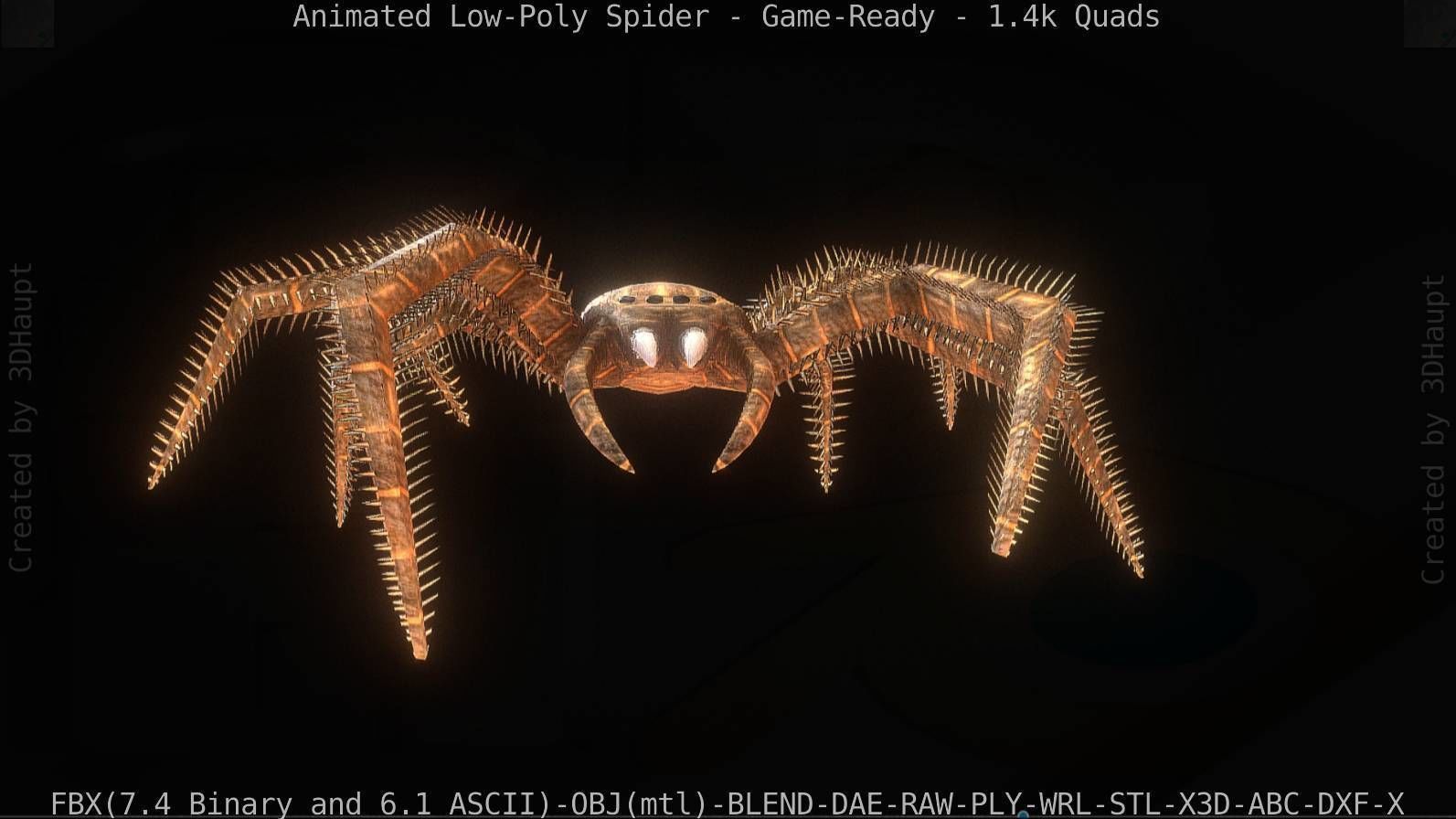 Spider Rigged and Game Ready Low-poly 3D model_58