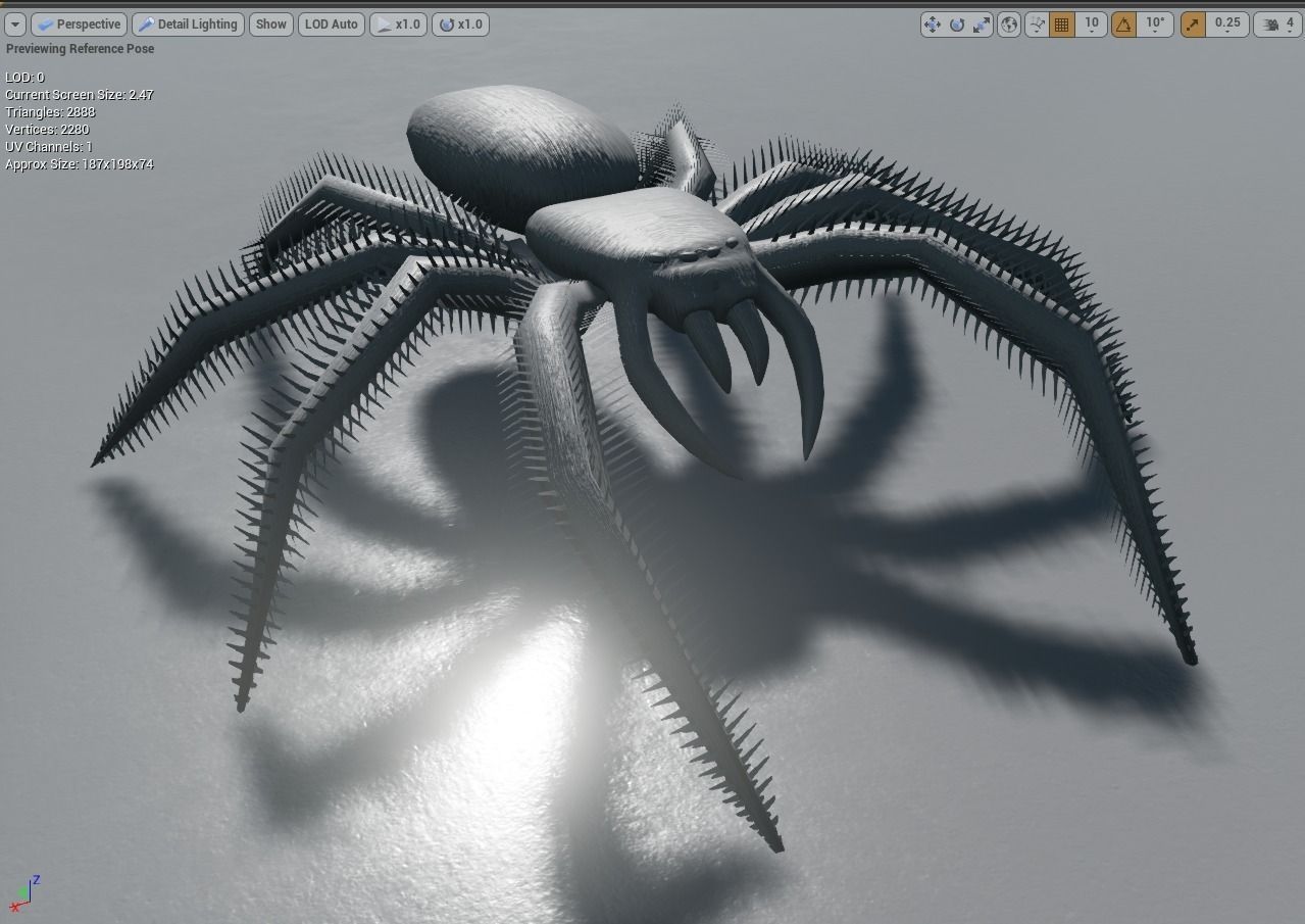 Spider Rigged and Game Ready Low-poly 3D model_8