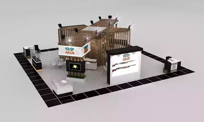 AKS  Size 12 m x 12 m 3D model