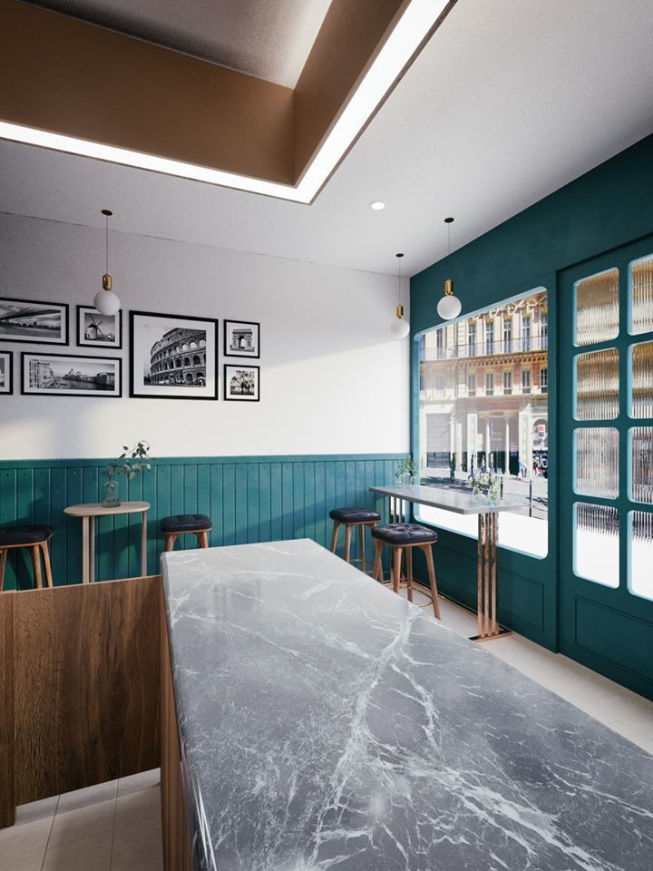 The coffee la tea shop 3D model_2