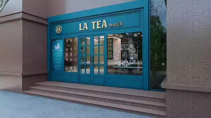 The coffee la tea shop 3D model