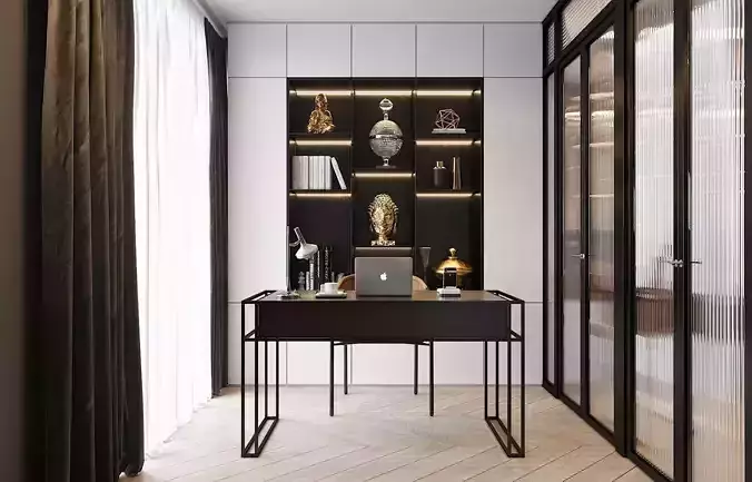 Set table modern home office design