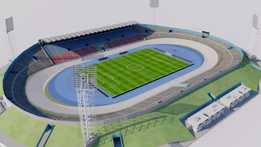Independence Park - Kingston - Jamaica 3D model_0