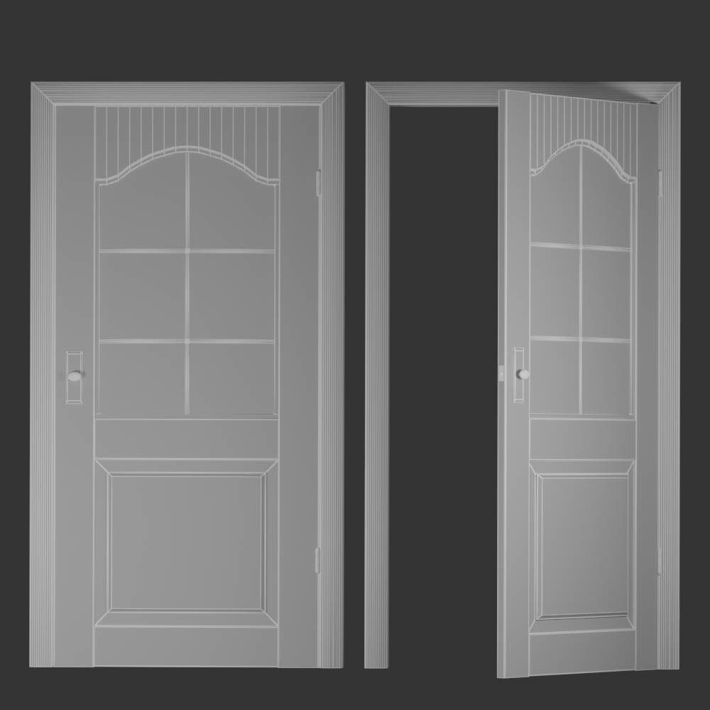 Doors Low-poly 3D model_5