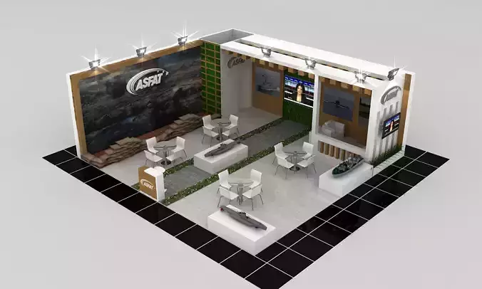 ASF Size 950 cm x 900 cm 3D model