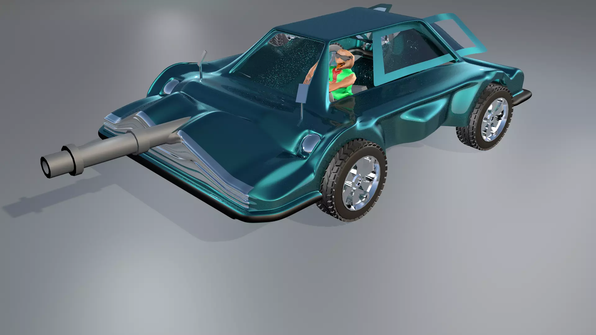 3d Game Car Model Style Six Low-poly 3D model_0