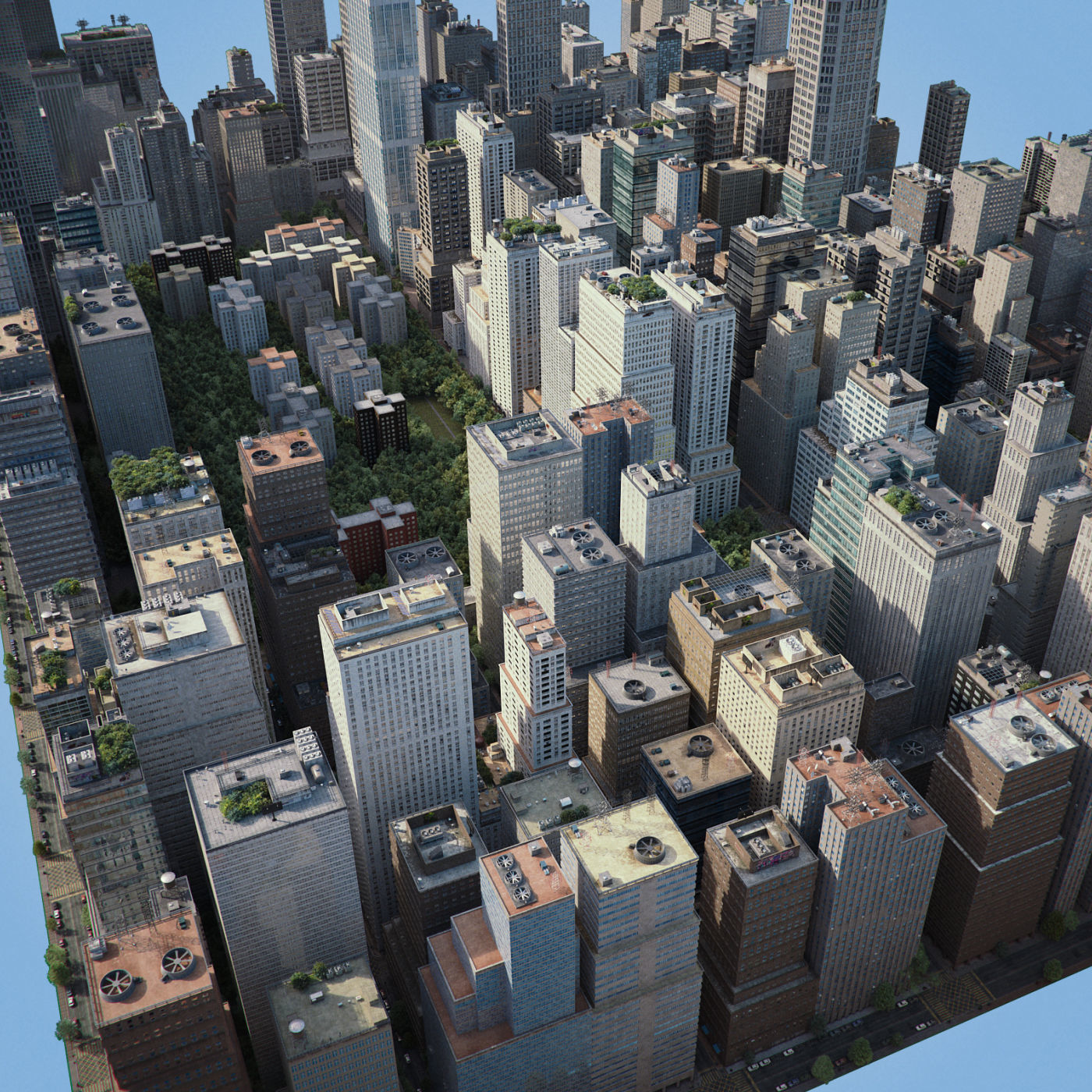Realistic City R1 3D model_11