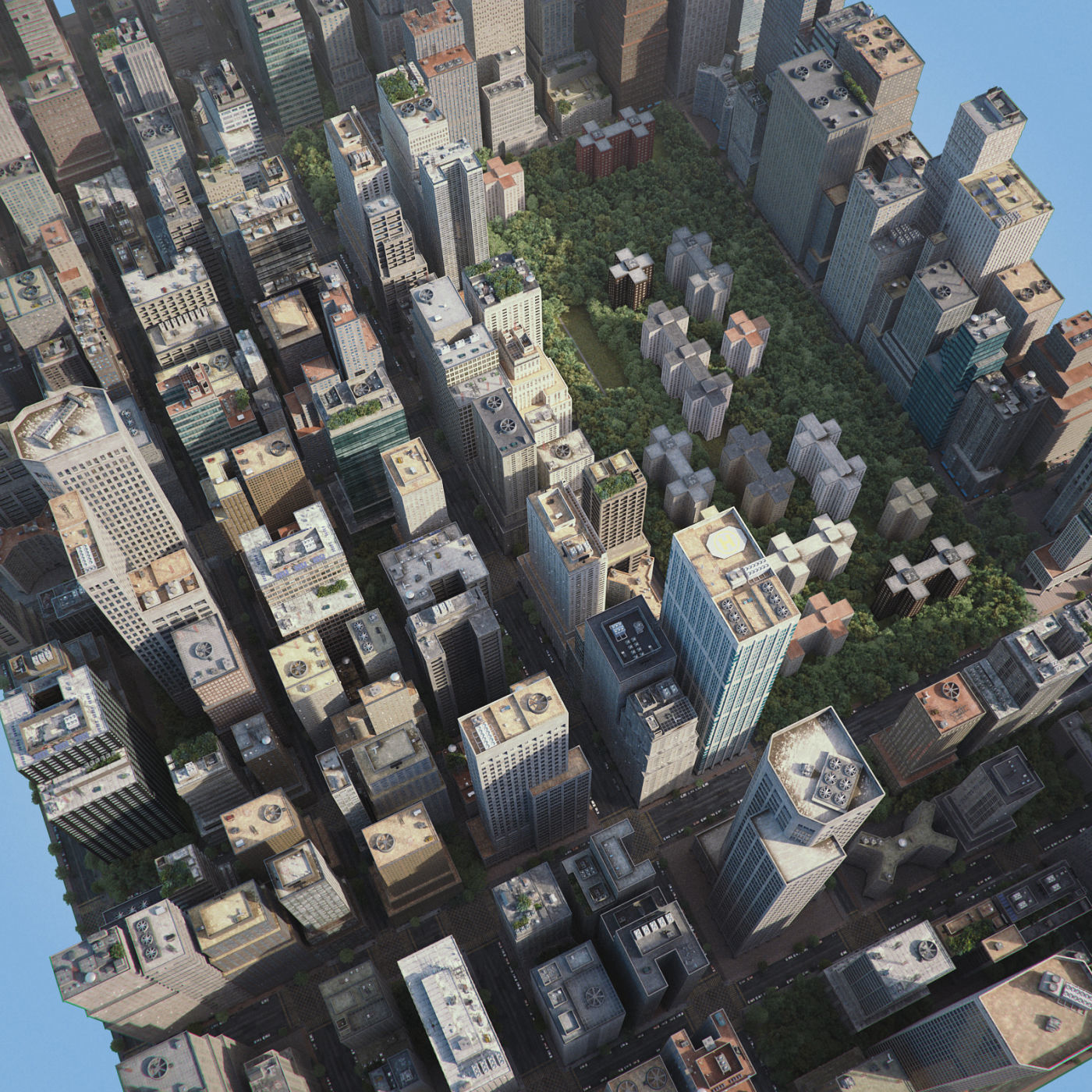Realistic City R1 3D model_10