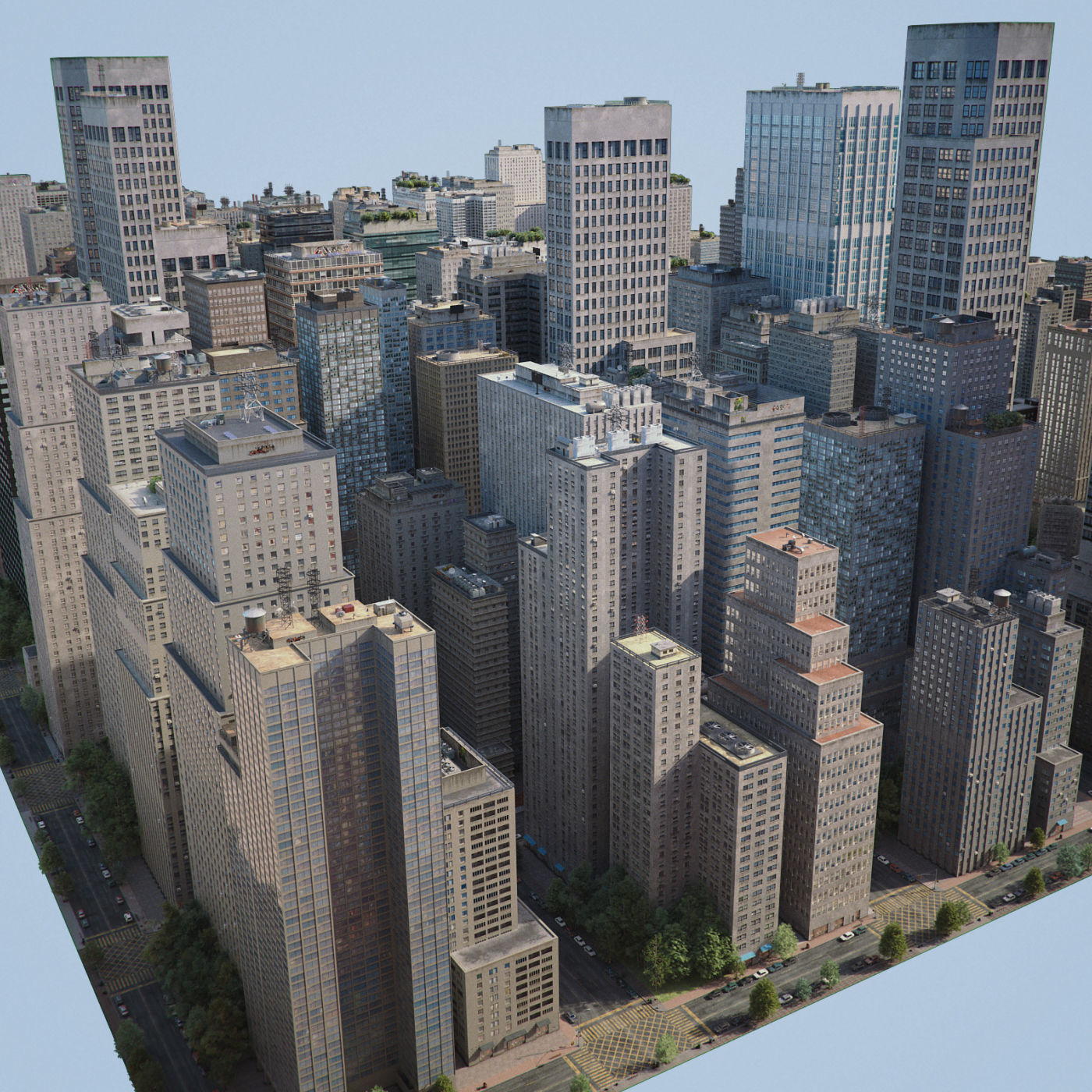 Realistic City R1 3D model_4