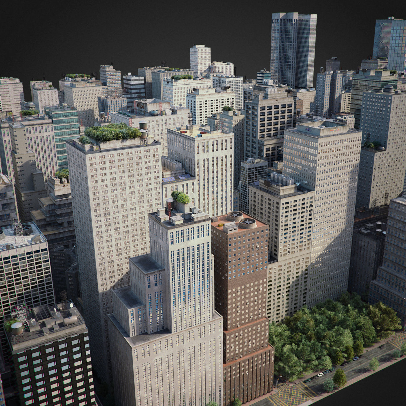 Realistic City R1 3D model_23