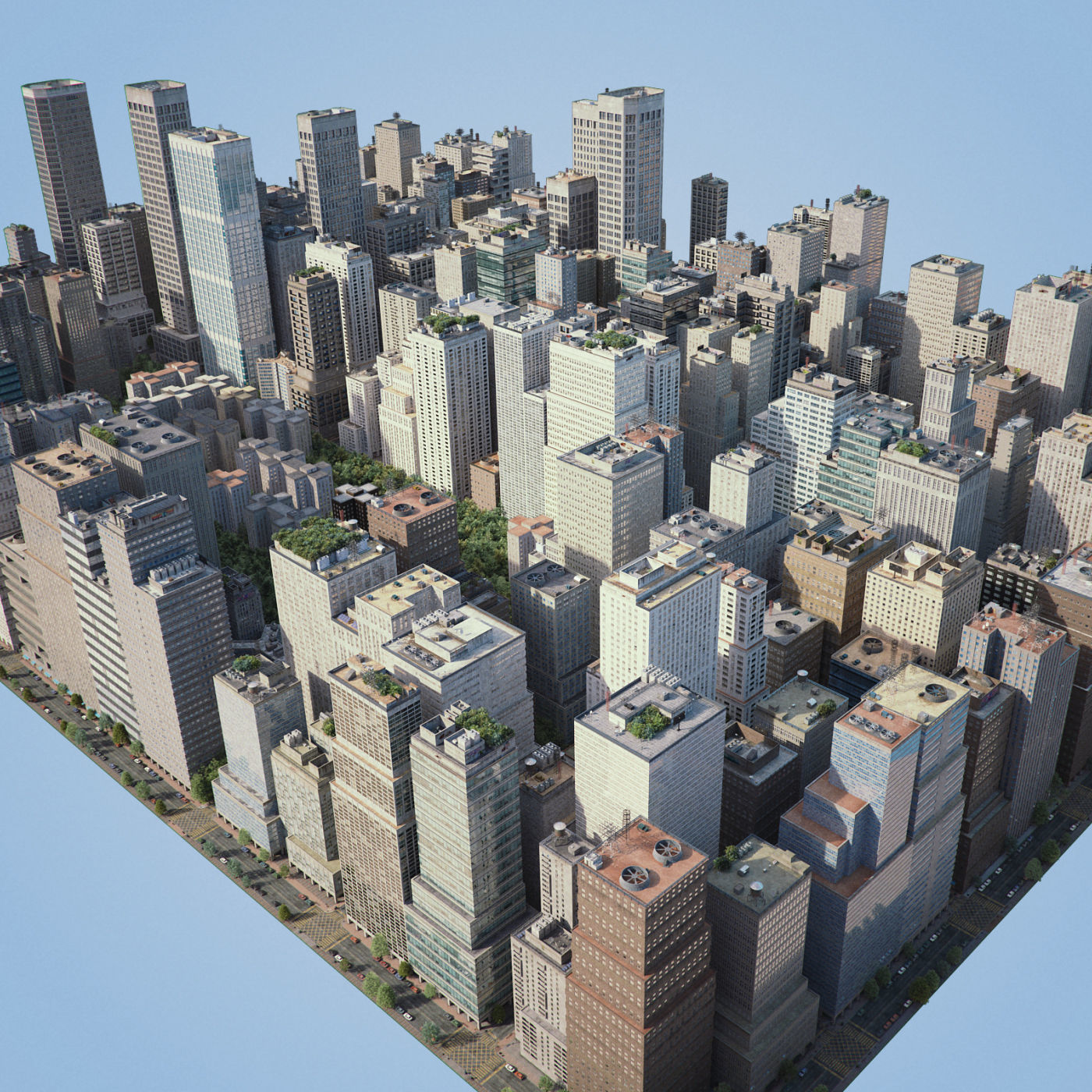 Realistic City R1 3D model_5