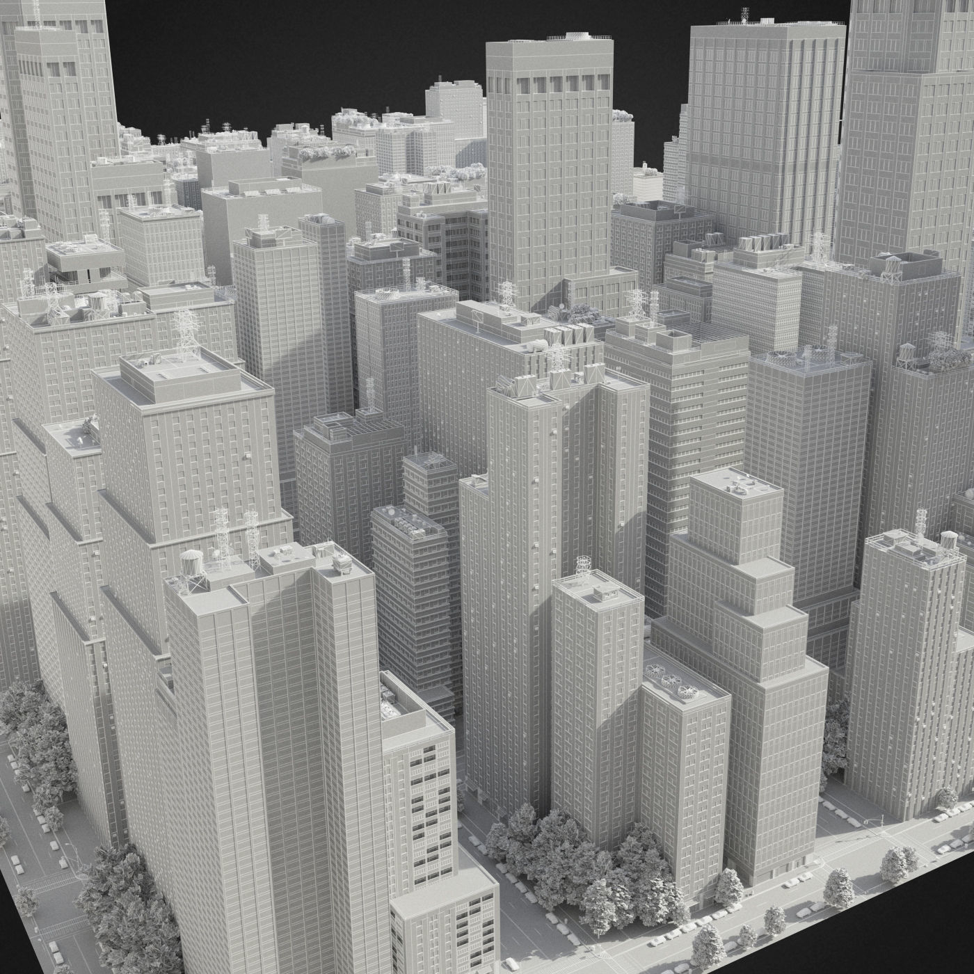 Realistic City R1 3D model_27