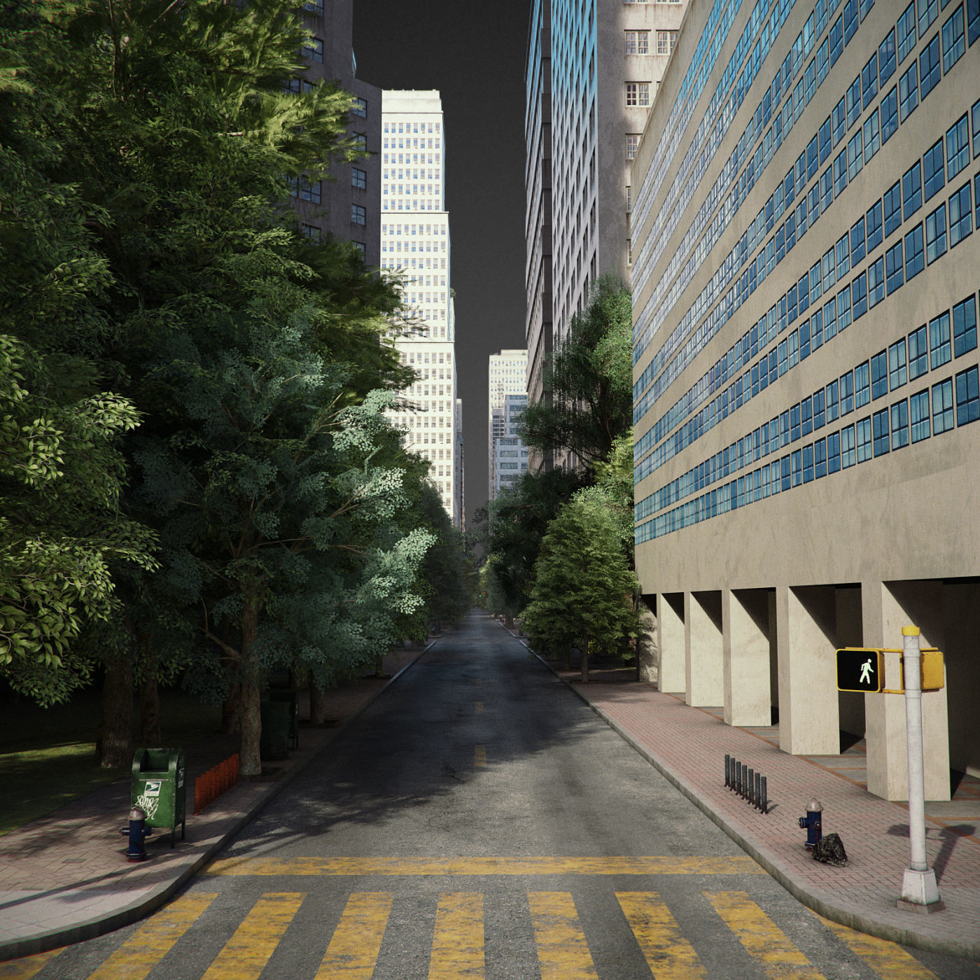 Realistic City R1 3D model_14