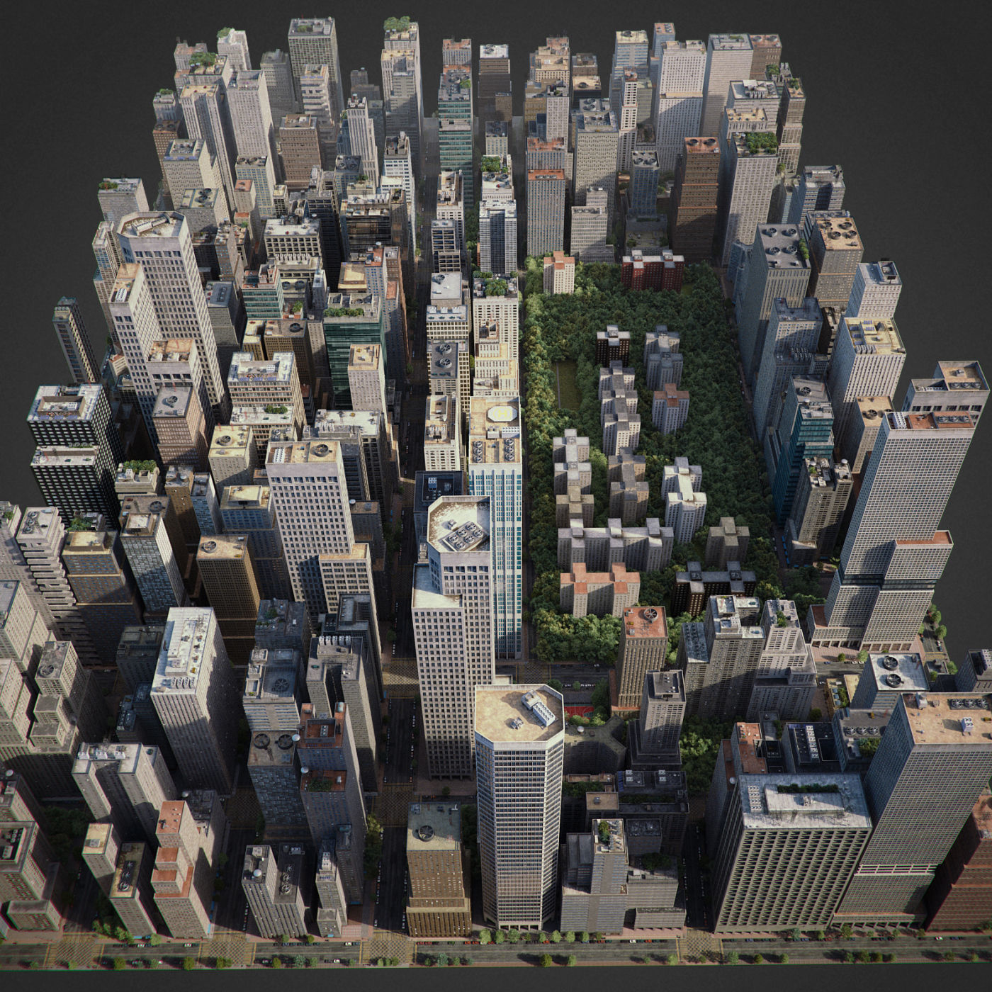 Realistic City R1 3D model_1