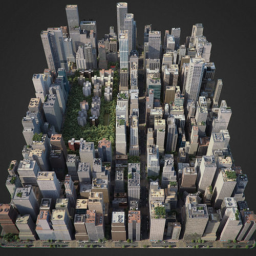 Realistic City R1 3D model 3