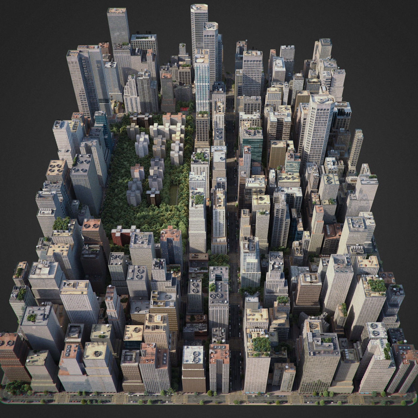 Realistic City R1 3D model_2